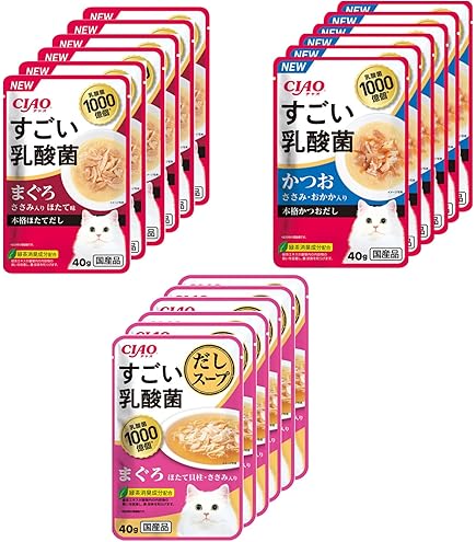 Amazon.co.jp: チャオ(CIAO)すごい乳酸菌パウチまぐろささみ入りほたて